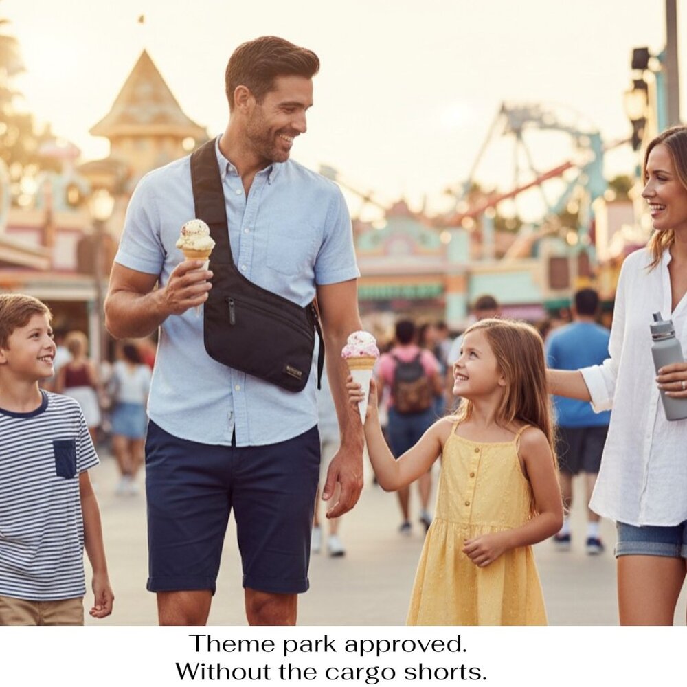 Nine West Black Secure Crossbody Bag | Dad Approved | Anti-Theft Confidence